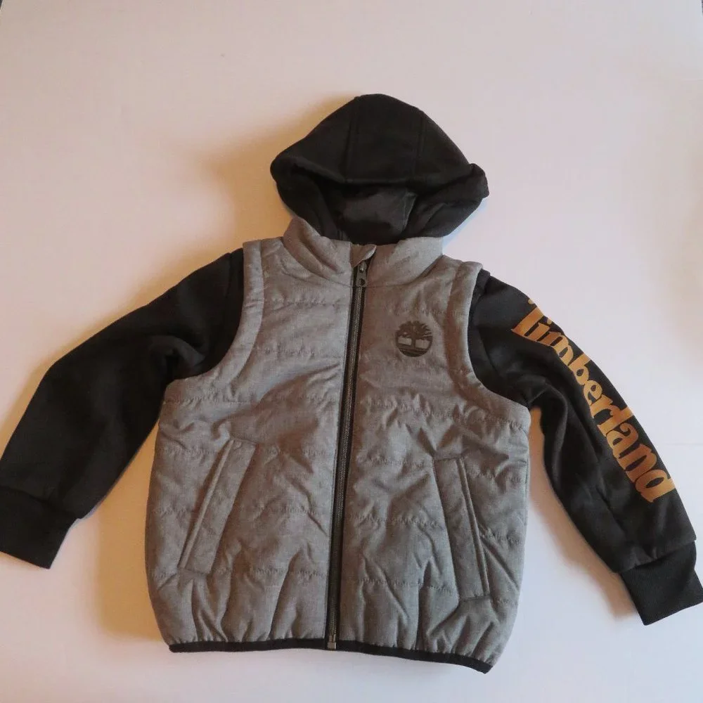 Timberland Kids' Hooded Puffer Jacket (Little Kid), Size M/M/M (5), NWT - Picture 1 of 8